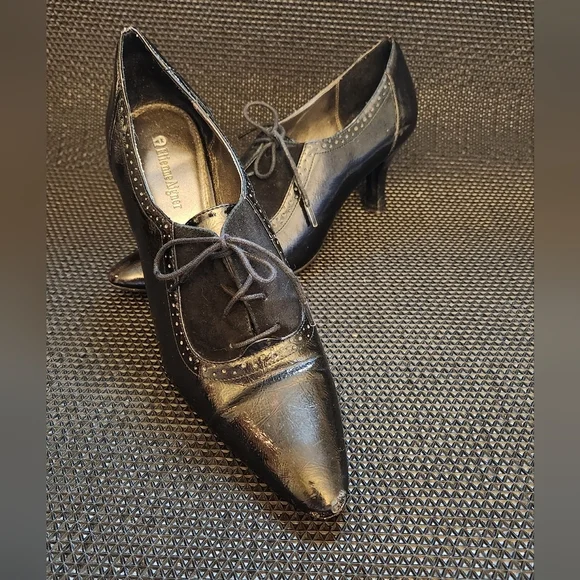 Etienne Aigner Black Heeled Shoes - Picture 8 of 12